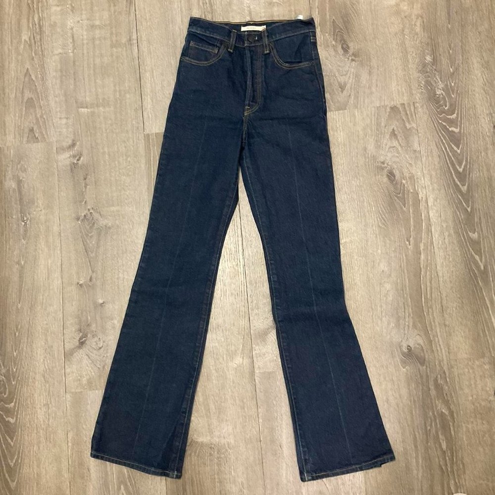 dark wash levis ribcage bootcut